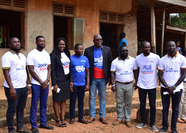 AirtelTigo staff at the sod-cutting ceremony